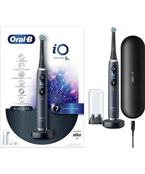 Oral-B Io 9 Şarjlı Diş Fırçası Siyah + Manyetik Şarj + Seyahat Kabı ürün görseli 1