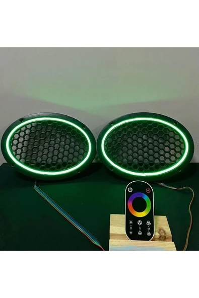 LED LEVEL Neon Işıklı Oval Midrange Kapağı Rgb Kumandalı 2 Takım 4 Adet ürün görseli 1