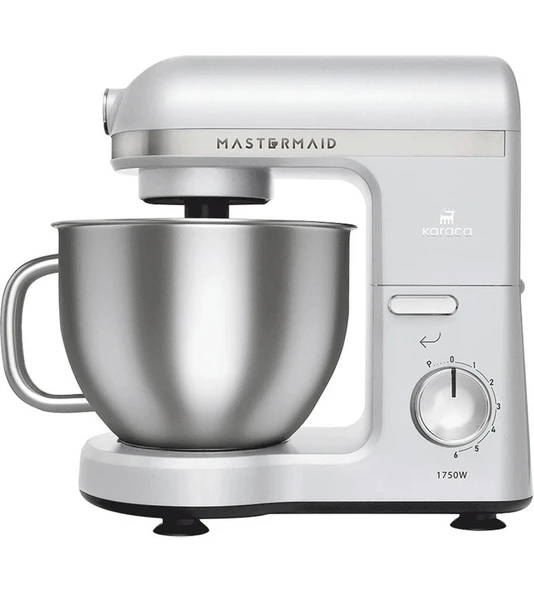 Karaca Pro Çift Kollu Mastermaid Chef Stand Mikser 1750 W Yüksek Motor Gücü , Hamur Kancası, Balon Çırpıcı ve Düz Çırpıcı ürün görseli 1