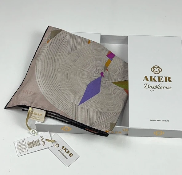 Bosphorus Çift Taraflı İpek Twill Eşarp 89147112 - Resim 7