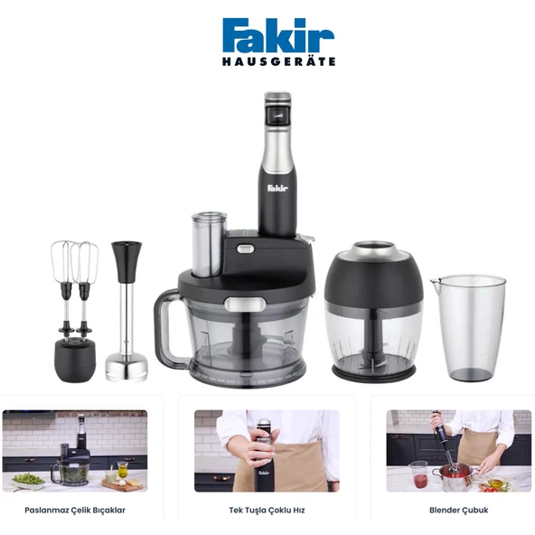 Fakir Speed Quadro Blender Seti Silver - Resim 8