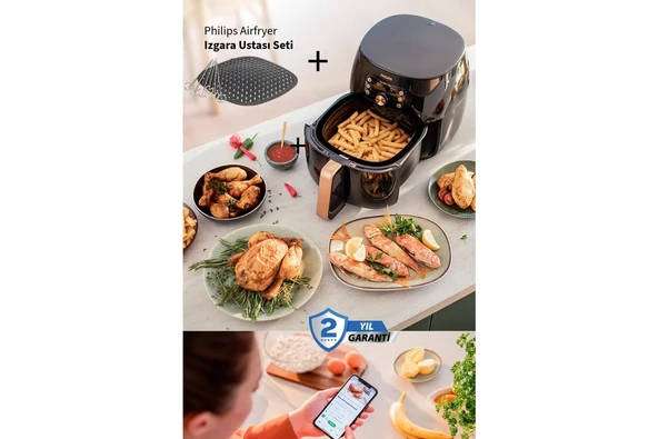 Philips Güvenli Kullanım – Otomatik Kapanma ve Isı Koruması 7.3 L Ultra Geniş Kapasite Xxl Premium Airfryer & Fritöz 2250W ürün görseli 1
