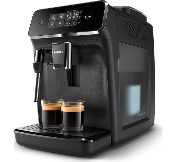 Philips LatteGo Tam Otomatik Espresso Makinesi Mat Siyah 2200 Serisi -Aquaclean Filtre, Özel Süt Köpürtücü, Sezgisel Dokunmatik Ekran, Yüksek Su Kapasitesi ve ürün görseli 1
