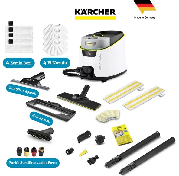 Karcher Sc 5 Deluxe Signature Line Plus Set 2200W 4 Bar Profesyonel Buharlı Temizlik Makinesi - Vapohydro Fonksiyonlu Sıcak Su Püskürtme Özelliği - Çıkarılabi ürün görseli 1