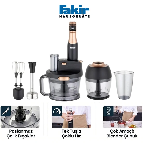 Fakir Speed Quadro Blender Seti Silver - Resim 5