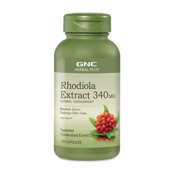 GNC Herbal Plus Rhodiola Extract - 100 Kapsül ürün görseli 1