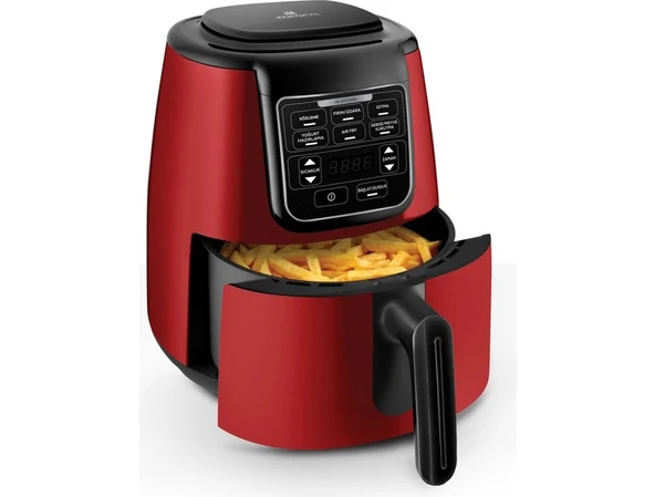 Karaca Xl 4 Lt 1550 Watt Airfryer Fritöz - Bulaşık Makinesinde Yıkanabilir - 6 Pişirme Fonksiyonu Air Fry - Közleme - Fırın/ızgara - Ev Yoğurdu - Sebze ve Me ürün görseli 1