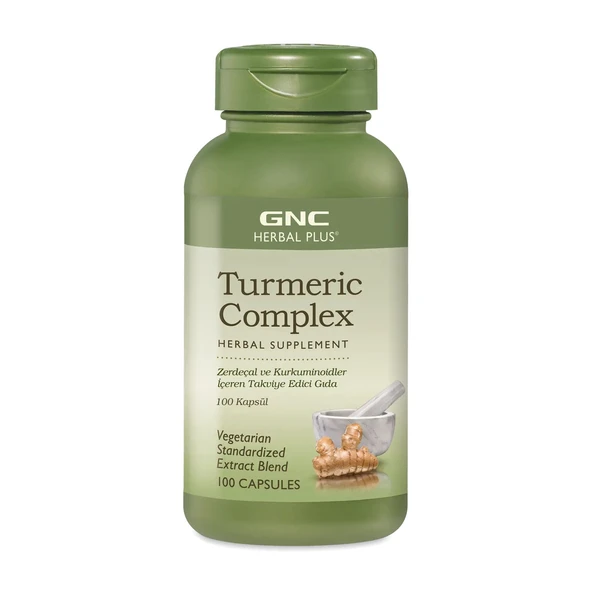 GNC Herbal Plus Turmeric Complex - 100 Kapsül ürün görseli 1