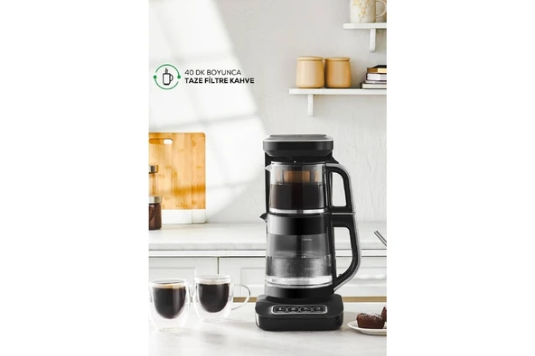 Karaca Robotea Pro Connect 4 In 1 Konuşan Cam Çay Makinesi Silver ürün görseli 1