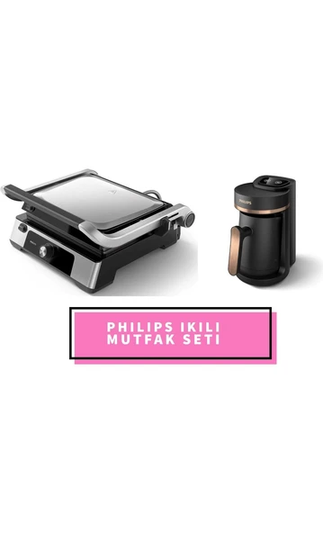 Philips HD6301 2200W 5000 Serisi Izgara ve Tost Makinesi ve Philips Türk Kahve Makinesi ürün görseli 1