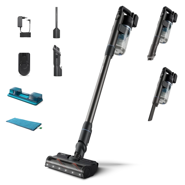 Philips 7000 Serisi Aqua Islak ve Kuru 80 Dakika Çalışma Süresi PowerCyclone 12 Şarjlı Dikey Süpürge XC7053/01 ürün görseli 1