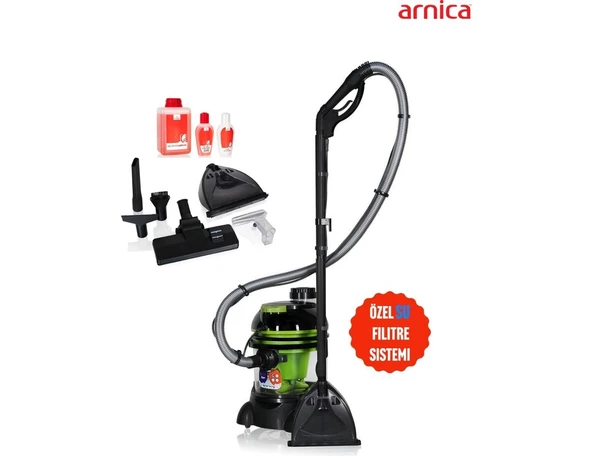 Arnica Arnika Hydra Rain Su Filtreli Halı Yıkama Makinesi 2400 W -Hepa 13 Filtre Çift Tank Sistemi ve Uzun Kablo ürün görseli 1
