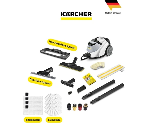 Kärcher Sc 5 Easyfix Iron Life Pack Temizlik Sınıfının En Güçlü Buharlı Temizleyicisi-Easyfix Zemin Başlığı & Vapohydro Fonksiyonu ürün görseli 1