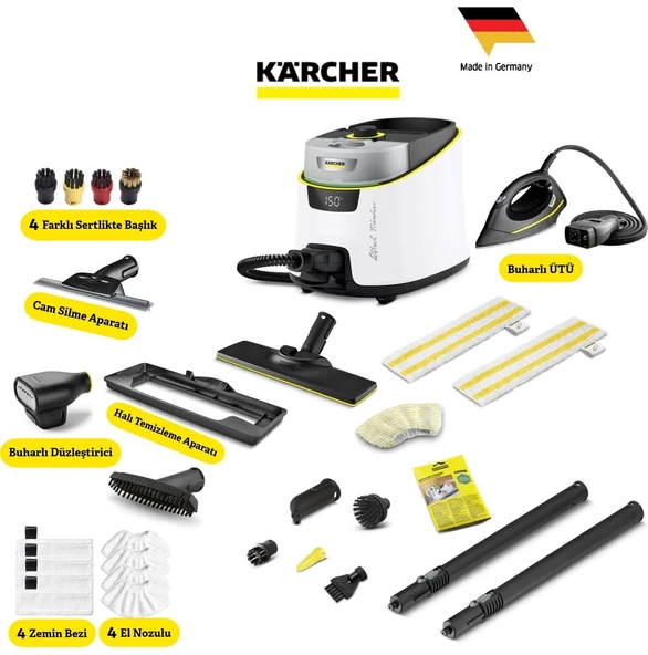 Karcher Sc 5 Deluxe Signature Line Profesyonel Max Set 2200W 4 Bar Profesyonel Buharlı Temizlik Makinesi - Vapohydro Fonksiyonlu Sıcak Su Püskürtme Özelliği - ürün görseli 1