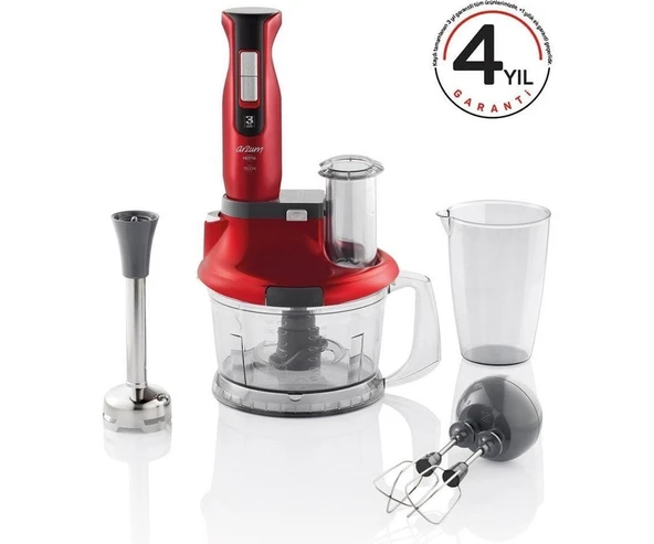 Arzum Multi Blender Seti Doğrama,çırpma,parçalama, Buz Kırma Güçlü 1500W Motor 4 Yıl Garanti Nar ürün görseli 1