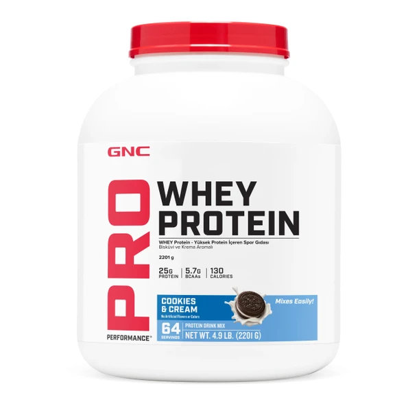 GNC PRO – Whey Protein – 2201 g (64 servis) - Bisküvi ve Krema Aromalı ürün görseli 1