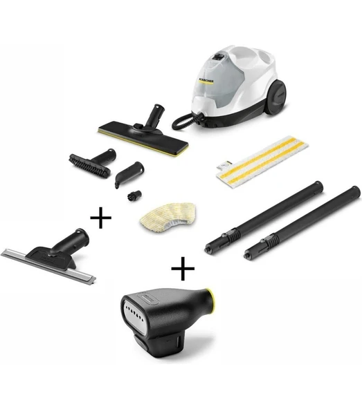 Karcher Sc 4 Easyfix Buharlı Temizlik Makinesi + Cam Temizleme Aparatı + Buharlı Düzleştirici ürün görseli 1