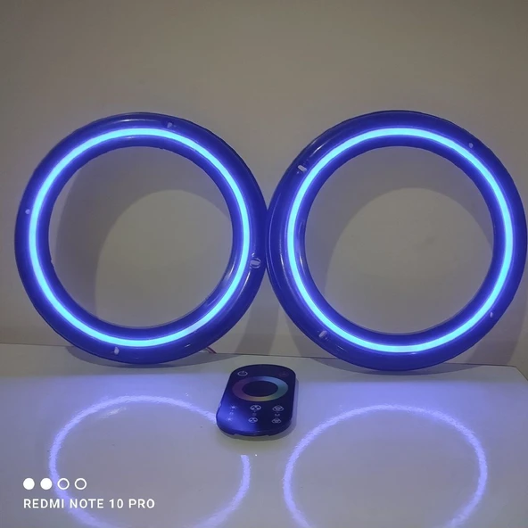 Onerous 20 cm Içi Boş Neon Işıklı Midrange Hoparlör Kapağı 1 Takım (2 Adet) ürün görseli 1