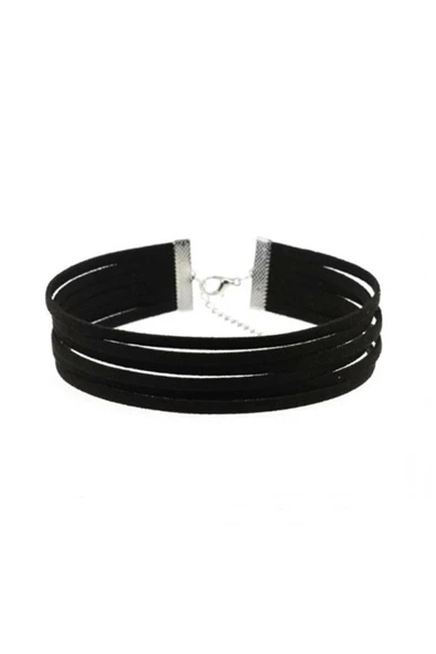 Siyah Renk Kadın Süet Choker ürün görseli 1