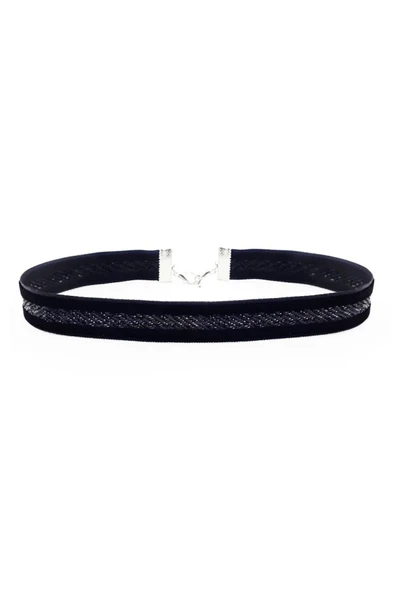 Simli Siyah Kadın Choker ürün görseli 1