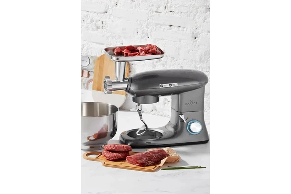 Karaca Kıyma Çekme/hamur Yoğurma/sucuk-Sosis/içli Köfte Aparatlı Karaca Mutfak Şefi 1900W 5,5l ürün görseli 1