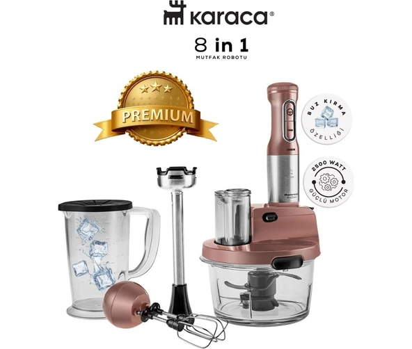 Karaca Inox Paslanmaz Gövde 1,5 Litre Cam Hazneli 2500W Yüksek Güçlü Çok Fonksiyonlu Blendır & Mutfak Robotu ürün görseli 1