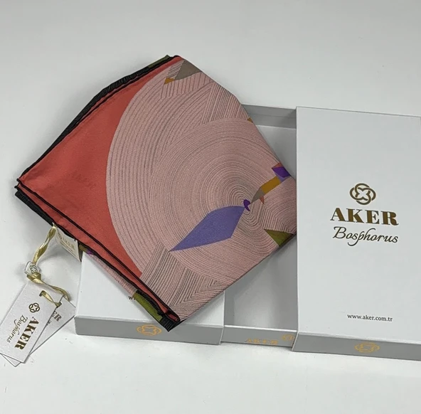 Bosphorus Çift Taraflı İpek Twill Eşarp 89147112 - Resim 5