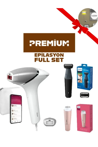 Philips 400.000 Atım BRI940 Lazer Epilasyon + BRR454 Taşınabilir tüy alma cihazı + BG3010 Vücut Bakım ürün görseli 1