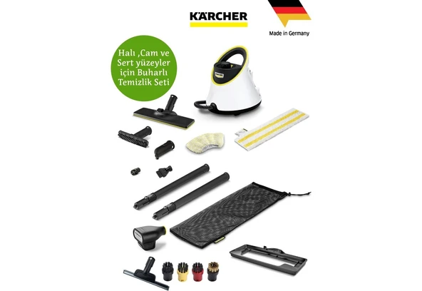 Kärcher Hızlı ve Etkili Temizlik Sc 2 Deluxe Easyfix Buharlı Temizlik Makinesi-Full Temizlik Seti+Cam Temizlik Başlığı ürün görseli 1
