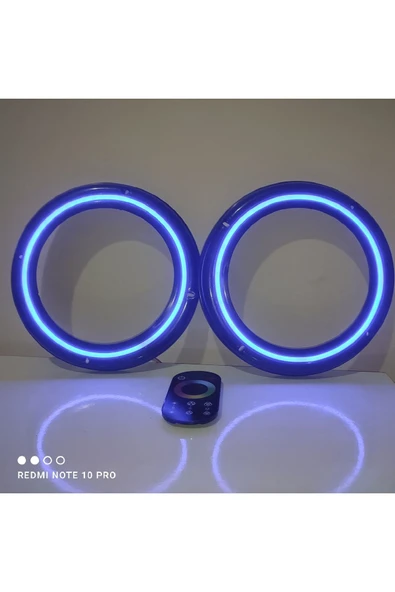 LED LEVEL Dokunmatik Kumandalı 20 CM İçi boş Neon Işıklı Midrange Hoparlör Kapağı 1 Takım (2 Adet) ürün görseli 1