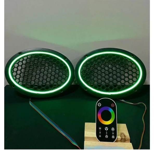 Onerous Neon Işıklı Oval Midrange Kapağı Rgb Kumandalı 2 Takım 4 Adet ürün görseli 1