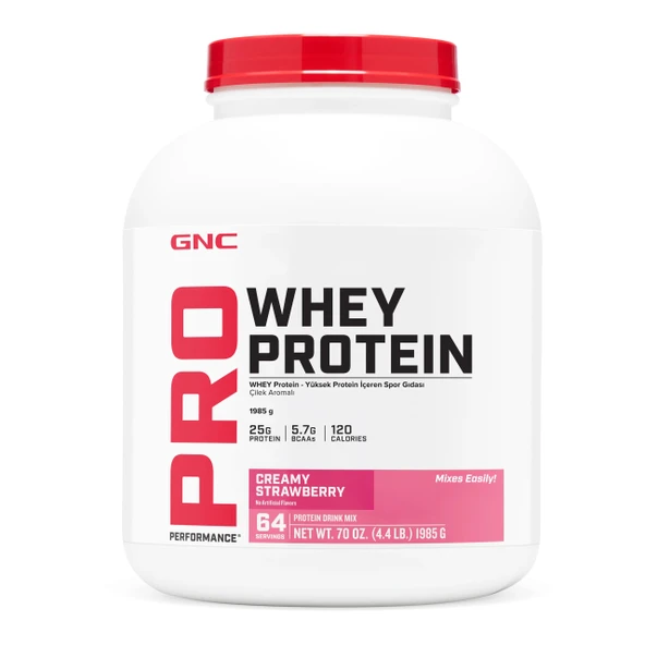 GNC PRO – Whey Protein – 1985 g (64 servis) - Çilek Aromalı ürün görseli 1