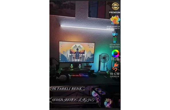 Onerous Oyuncu Rgb Aydınlatma Masası ürün görseli 1
