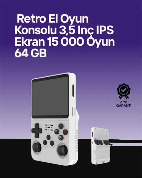 R36S 64 GB Retro Oyun Konsolu - Çoklu Emülatör Desteği Linux Tabanlı Açık Sistem ürün görseli 1