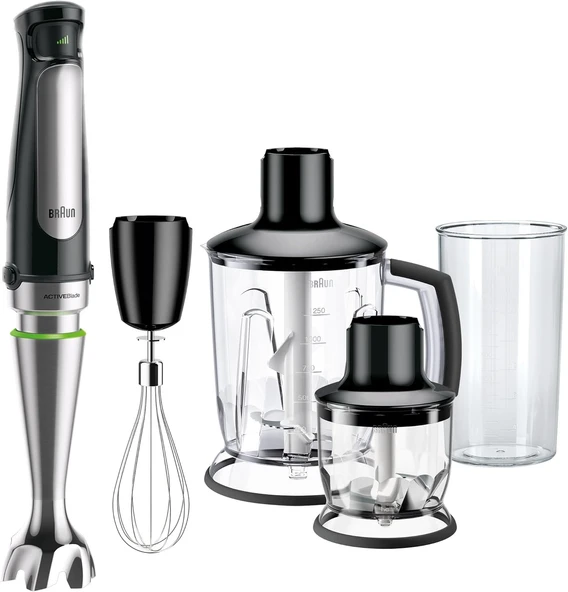 Braun 1000 Watt MultiQuick 7 El Blender Seti MQ7045X 350ml Doğrayıcı 600ml Beher Çırpıcı Dahil Komple Mutfak Seti ürün görseli 1