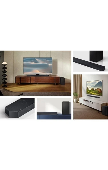 Samsung Soundbar Ev Sinema Sistemi Dolby Atmos 320W,3.1.2 Kanal, Bluetooth, HDMI ,Wİ-Fİ Bağlantılı İphone, iPad ve Mac Airplay 2 Destekli ürün görseli 1