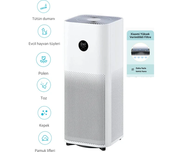 Xiaomi Akıllı Telefon Kontol Mi Purifier 4 Akıllı Hava Temizleyici 48 M² Alan Etki ürün görseli 1