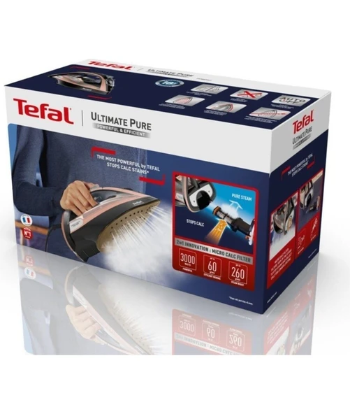 Tefal Ultimate Pure 3200W Buharlı Ütü Rose - Resim 2