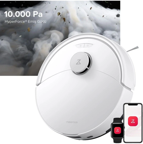 Roborock 10000Pa Çift Kauçuk Fırça Akıllı Engel Algılama Robot Süpürge Süpürme Silme ürün görseli 1