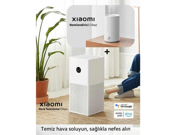 Xiaomi Hava Temizleyici | 3ü 1 Arada Yüksek Verimli Filtre | Şık Tasarım | Akıllı Kontrol +43M2 Alan Etkili + Hava Nemlendirici ürün görseli 1
