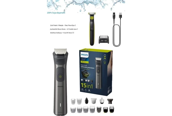 Philips Saç, Sakal ve Vücudu Tek Setle Şekillendir + Yüz Şekilendirici ürün görseli 1