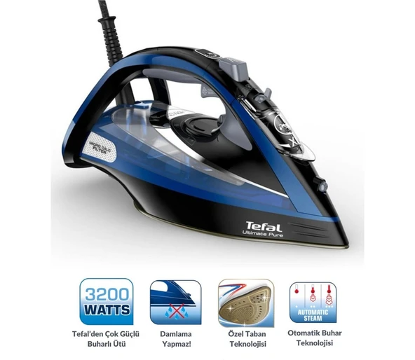 Tefal Buharlı Ütü Durilium Airglide Autoclean Micro-Calc Filtreli Kireç Avcısı Premium - 3200W ürün görseli 1