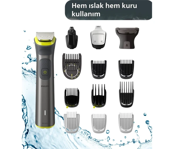 Philips Saç Sakal Vücut Kulak ve Burun Su Geçirmez Islak Kuru Kullanımlı Üstün Performanslı 14 Parça Erkek Bakım Seti Series 7000 ürün görseli 1