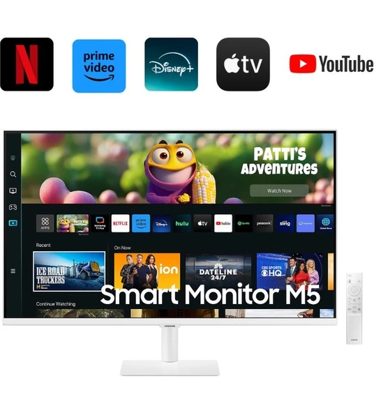 Samsung Akıllı Tv-Monitör 80CM Ekran 32" Wi-Fi Bağlantı 4ms 60hz 1920 x 1080 32'' M5 Smart Slim Monitör Fullhd Tv 32'' M5- Duvar Montaj Aparatı Hediyeli ürün görseli 1