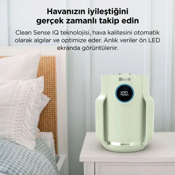 Shark Alerjisi Olan Evler, Aileler ve Evcil Hayvanlar Için Ideal Neverchange5 Compact Pro Hava Temizleyici - YEŞİL + 5 Yıl Uzun Ömürlü Filitre ürün görseli 1