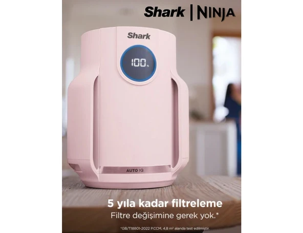 Shark alerjisi Olan Evler, Aileler ve Evcil Hayvanlar Için Ideal Neverchange5 Compact Pro Hava Temizleyici - Pembe + 5 Yıl Uzun Ömürlü Filitre ürün görseli 1
