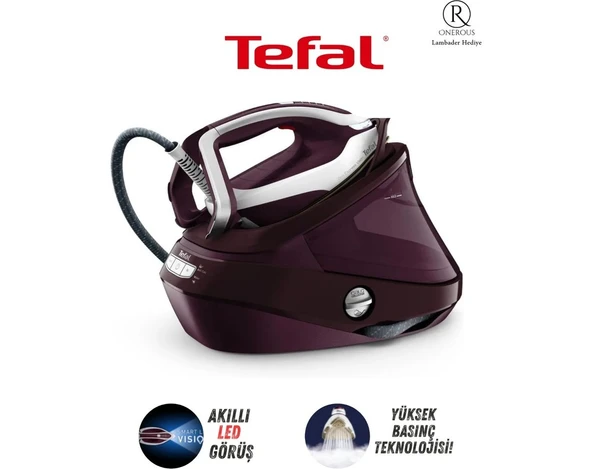 Tefal Pro Express Vision , Yüksek-Basınç Teknolojisi 8.3 Bar, 680 Gr/dk Buhar, En hızlı ve kolay kayganlık: Durilium AirGlide Autoclean taban,Akıllı LED gör ürün görseli 1