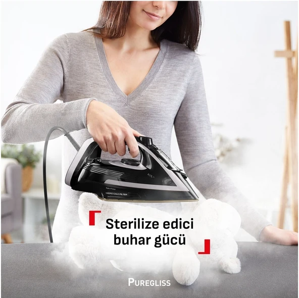 Tefal Puregliss 3000 W Güç, 280 G/dk Şok Buhar, Mikro-Kireç Filtreli & Otomatik Kapanmalı Ütü ürün görseli 1