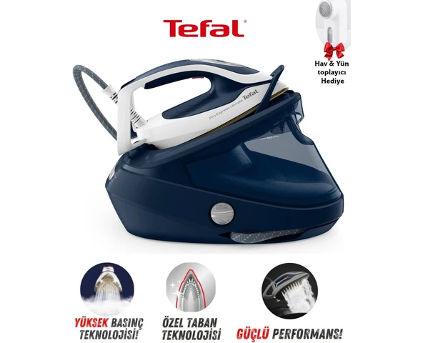 Tefal Pro Express Ultimate II GV9720-590 g/dk Şok Buhar & 170 g/dk Sürekli Buhar Kazanlı Ütü-Yüksek Tefal Kalitesi-Yün&Hav Temizleyici Hediyeli ürün görseli 1