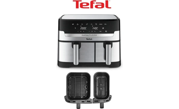 Tefal Ikili Hazne Izgara Yemek , Kızarma Yüksek Kaliteli Easy Fry & Grill Iki Sepetli Yağsız Xxl Fritöz ürün görseli 1